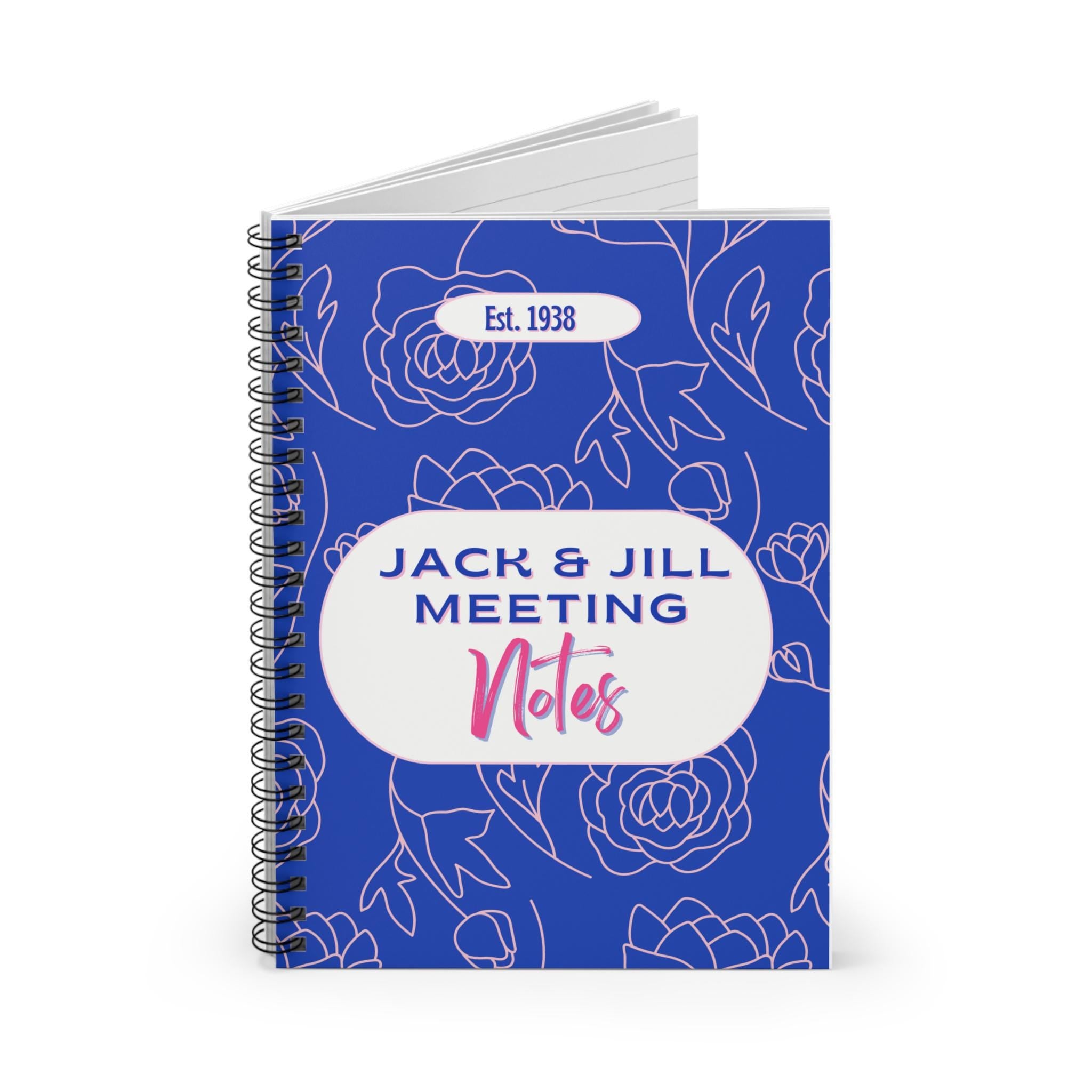 Jack and Jill of America Meeting Notes, African American Woman Spiral Notebook - Ruled Line