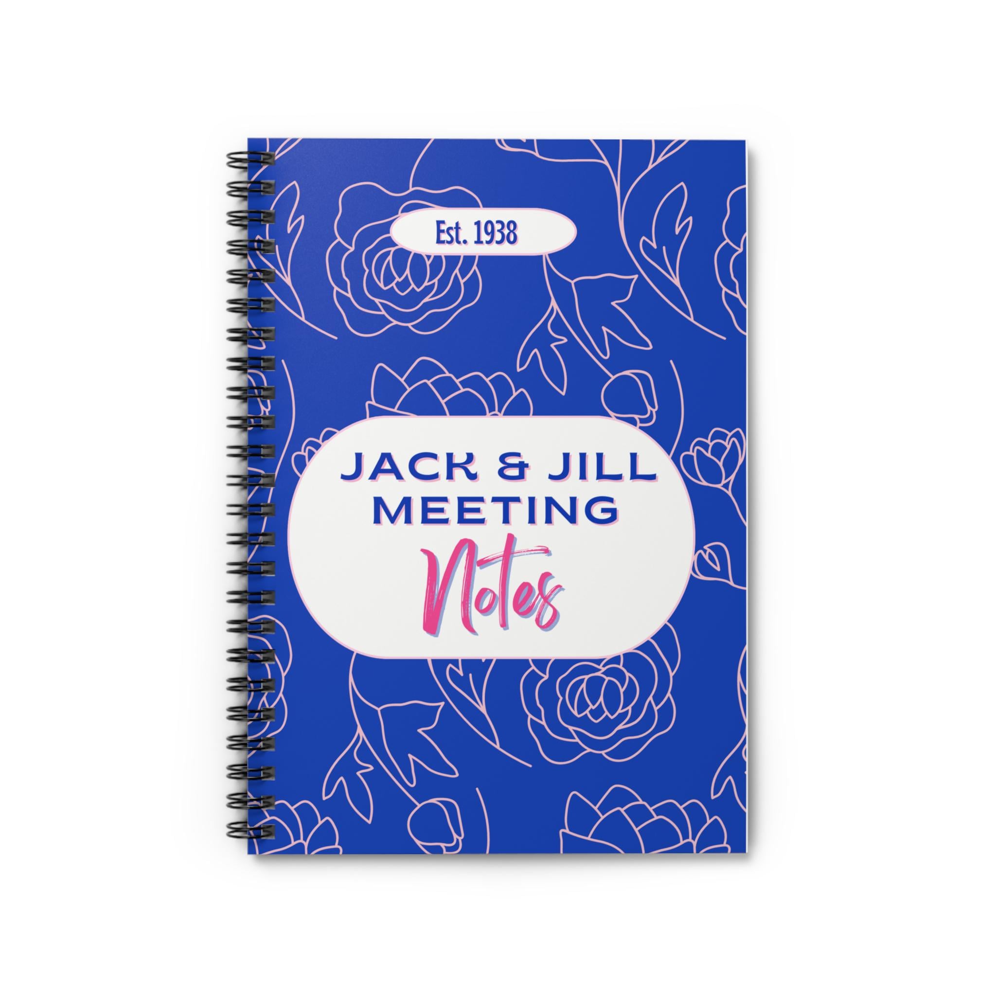 Jack and Jill of America Meeting Notes, African American Woman Spiral Notebook - Ruled Line