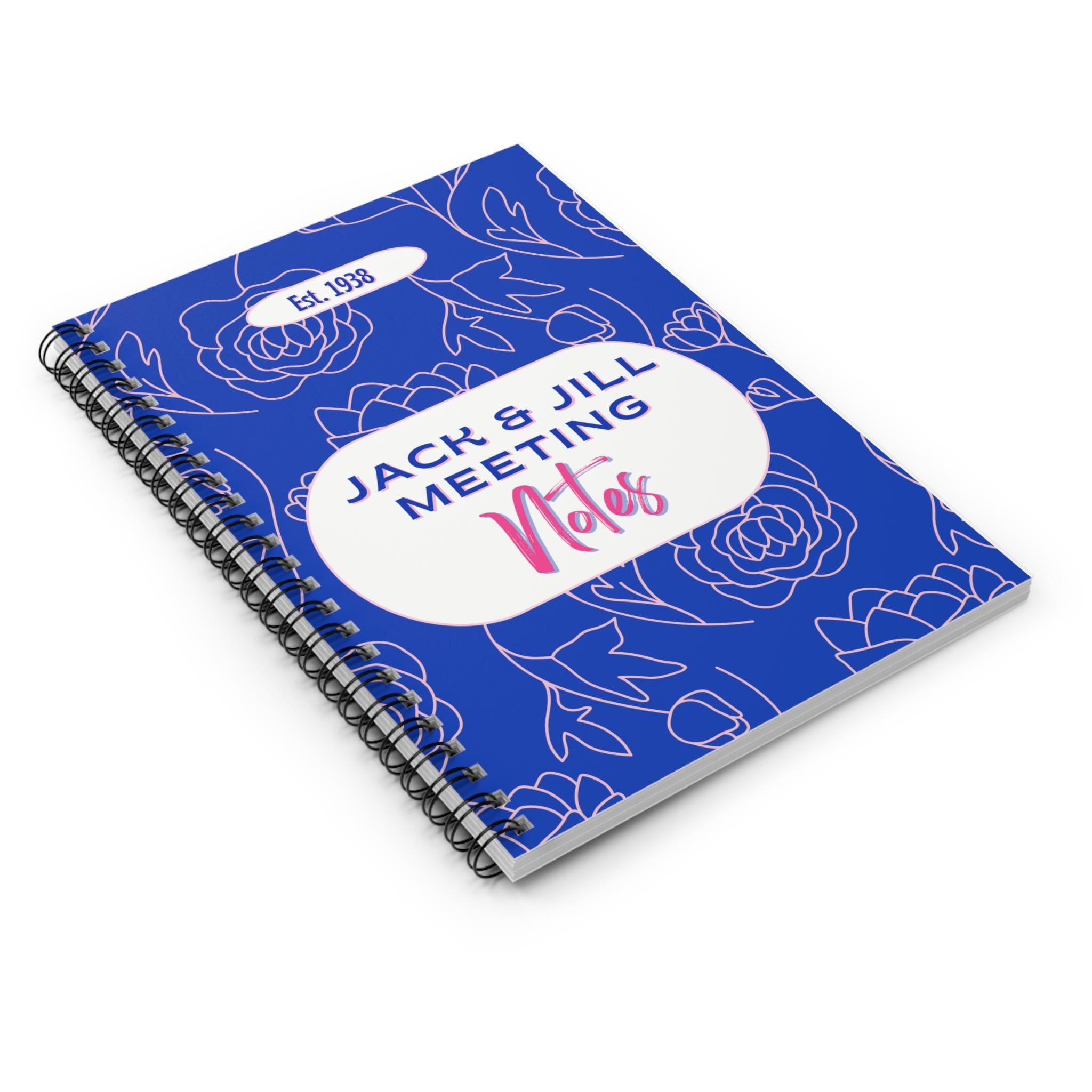 Jack and Jill of America Meeting Notes, African American Woman Spiral Notebook - Ruled Line