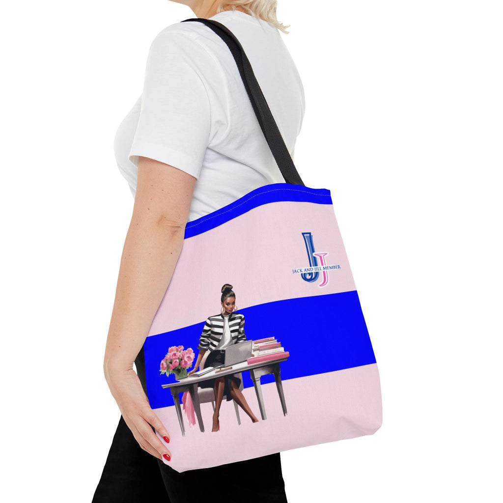 Jack and Jill Mom Tote, Melanin Tote, Pink and Blue Tote Bag, 1938 Travel Tote, Mother's Day Tote