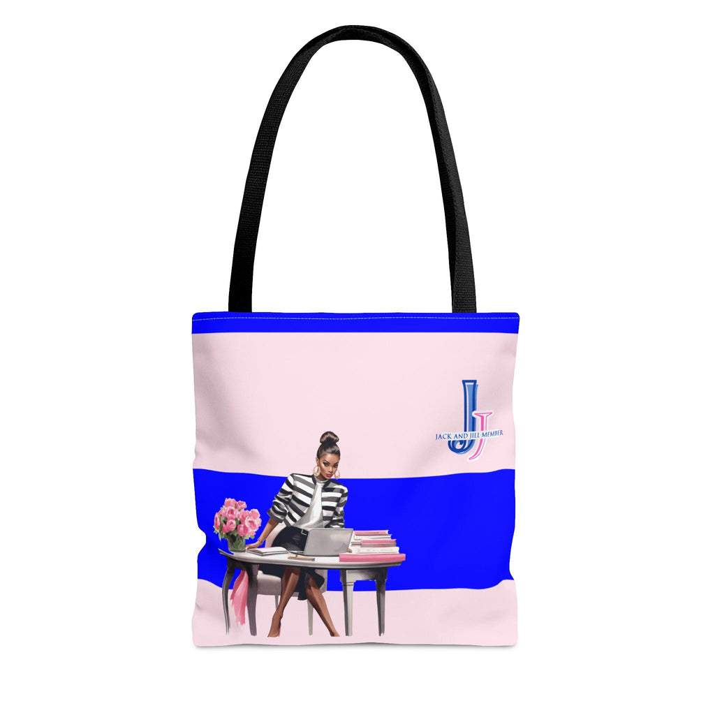 Jack and Jill Mom Tote, Melanin Tote, Pink and Blue Tote Bag, 1938 Travel Tote, Mother's Day Tote