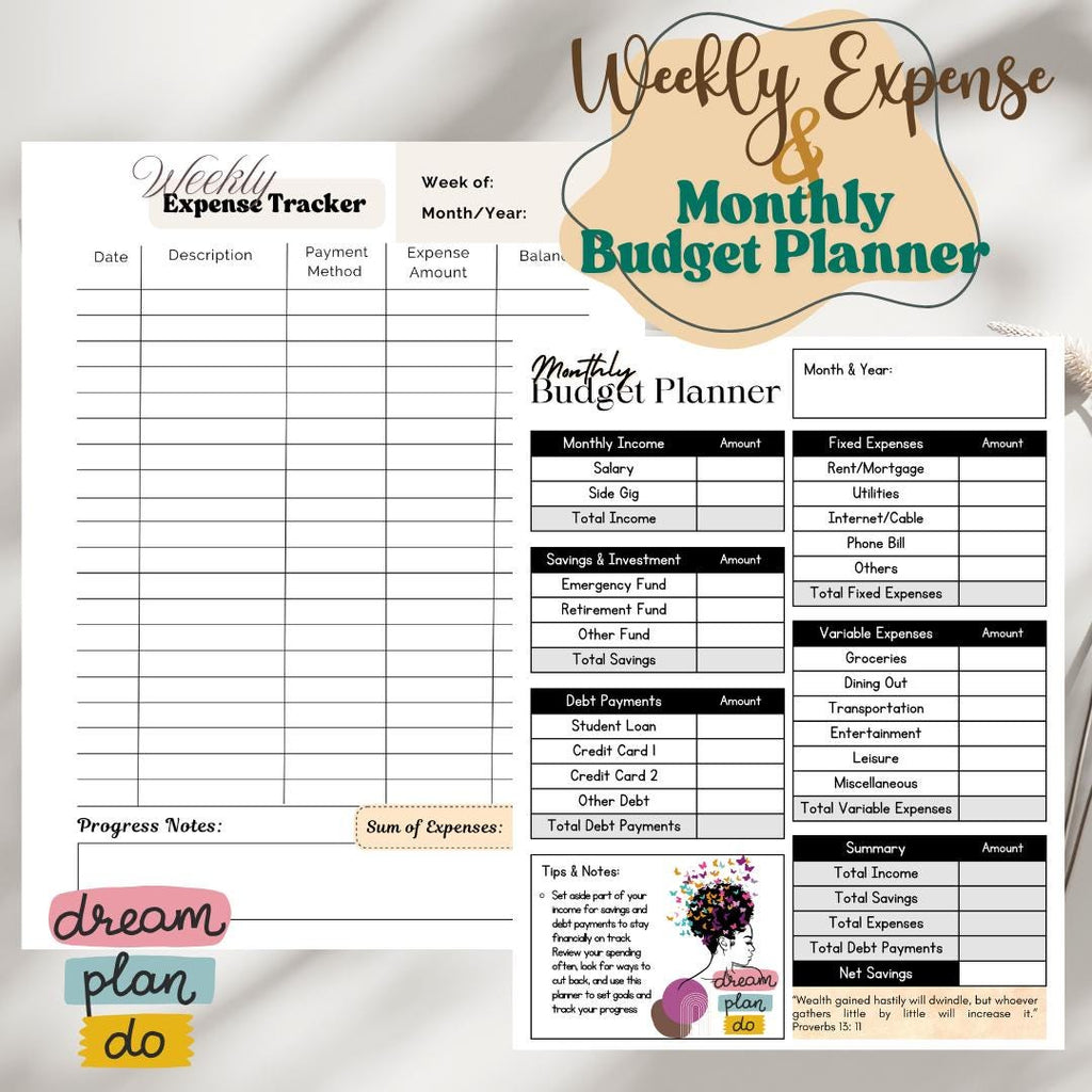 Busy Mom Budget Planner & Expense Tracker | Monthly Budget Sheets | Printable PDF | Finance Organizer | Budget for Women Printable