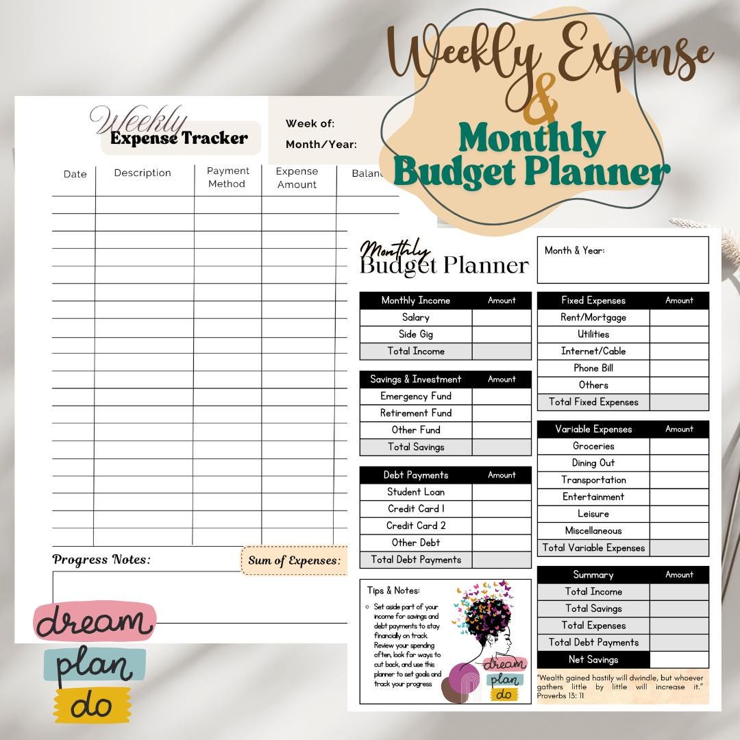 Busy Mom Budget Planner & Expense Tracker | Monthly Budget Sheets | Printable PDF | Finance Organizer | Budget for Women Printable