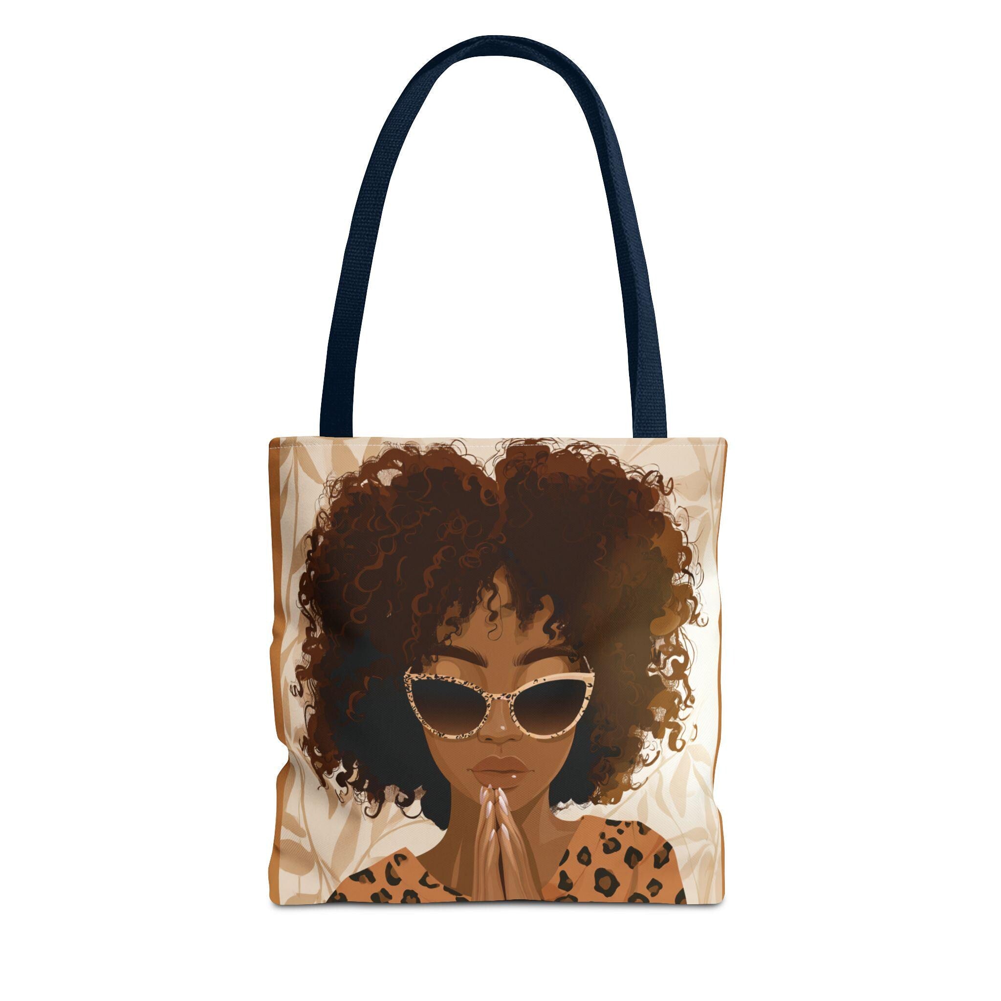Afrocentric Tote Bag - Mocha Mom Bag, Naturalista Bag, Just Us Book Club Shoulder Bag, Cultural Handbag, Black Woman Gift