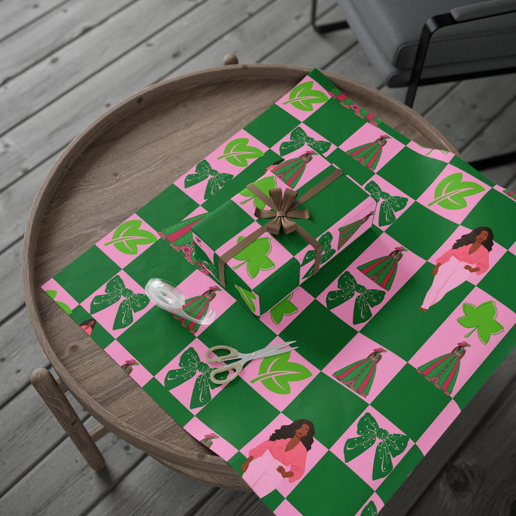 Holiday Wrapping Papers, AKA Inspired Gift Wrap for Birthdays & Special Occasions, Black Girl Luxury, Black Owned Wrapping Paper