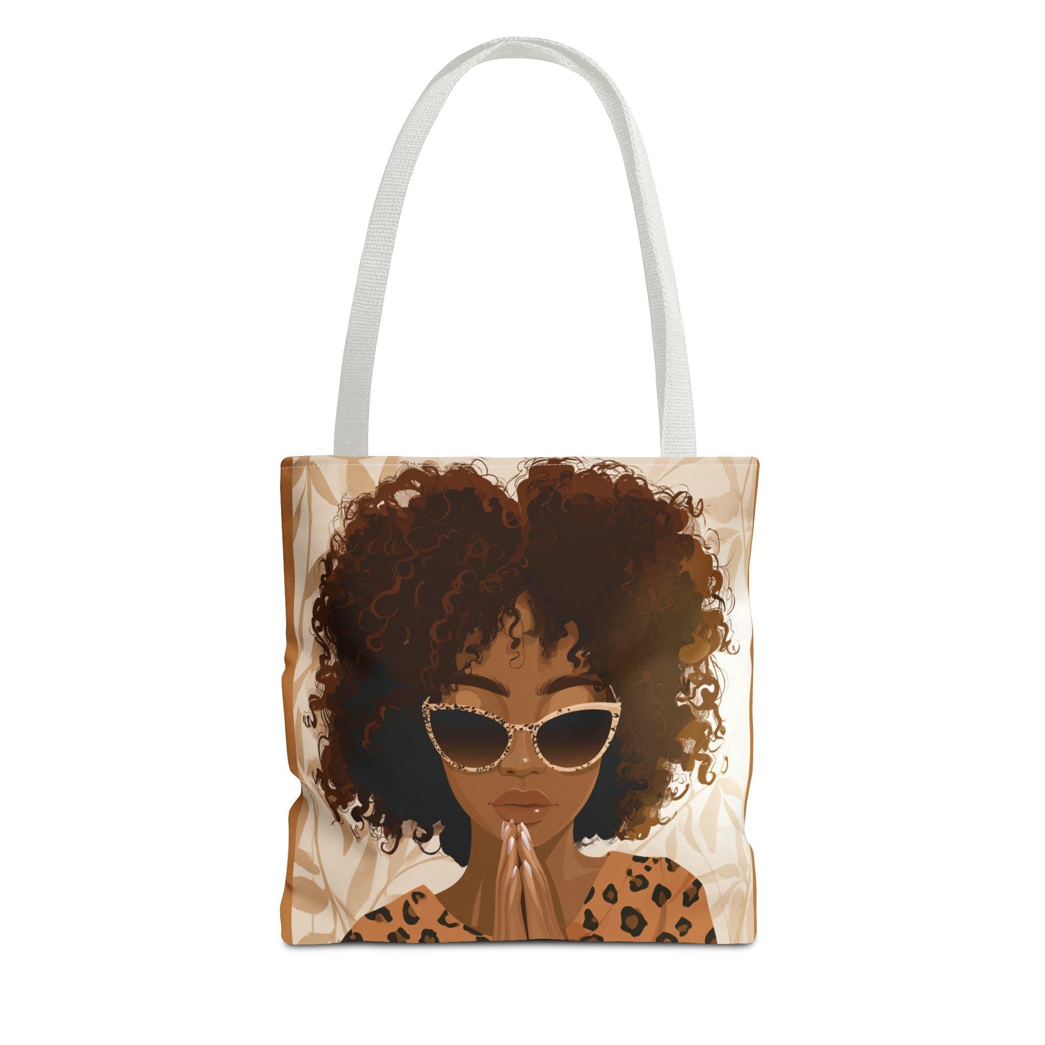 Afrocentric Tote Bag - Mocha Mom Bag, Naturalista Bag, Just Us Book Club Shoulder Bag, Cultural Handbag, Black Woman Gift