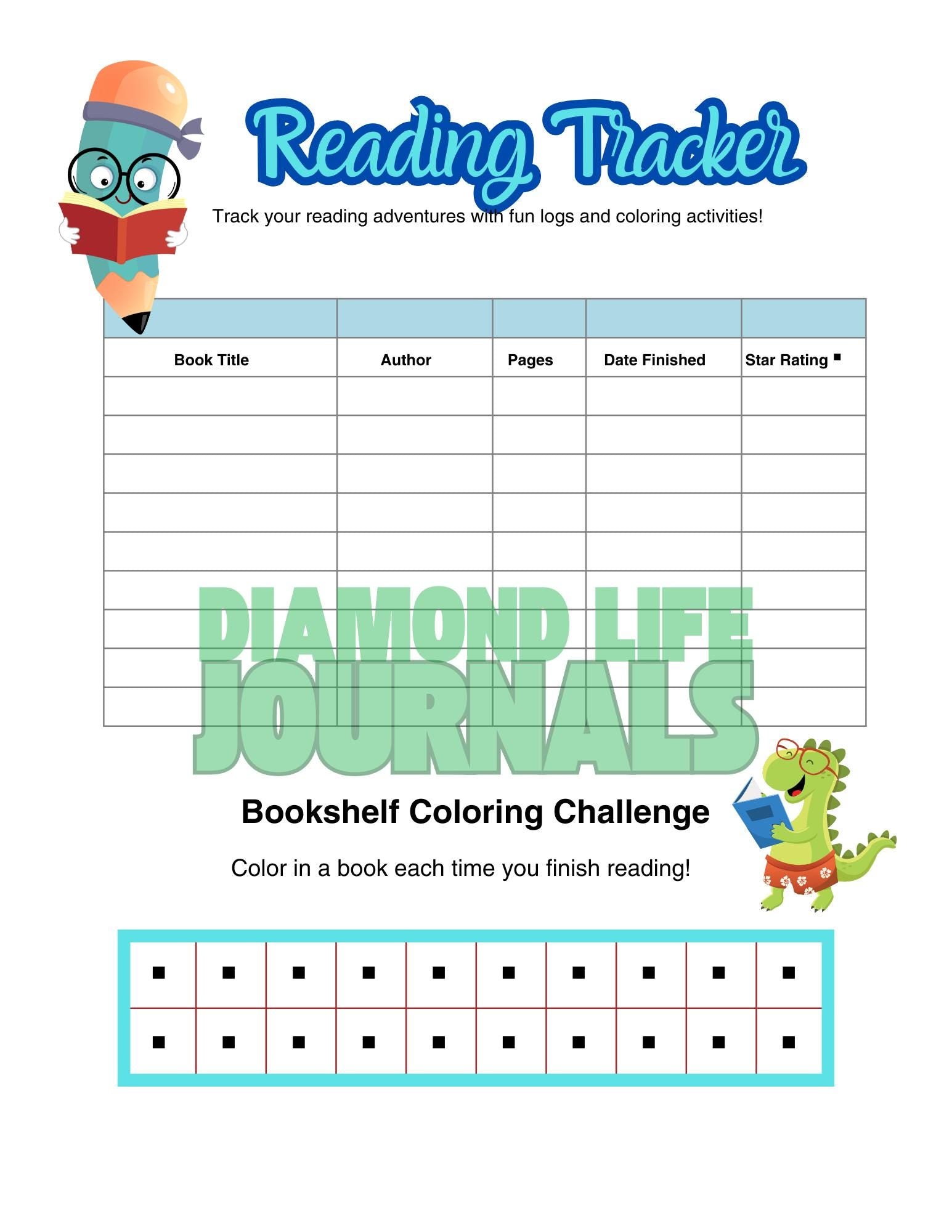 Track, Read, Review, Repeat, Children's Reading Tracker, Homeschool Reading Tracker, Favorite Book Review Page, Reading Challenge Journal